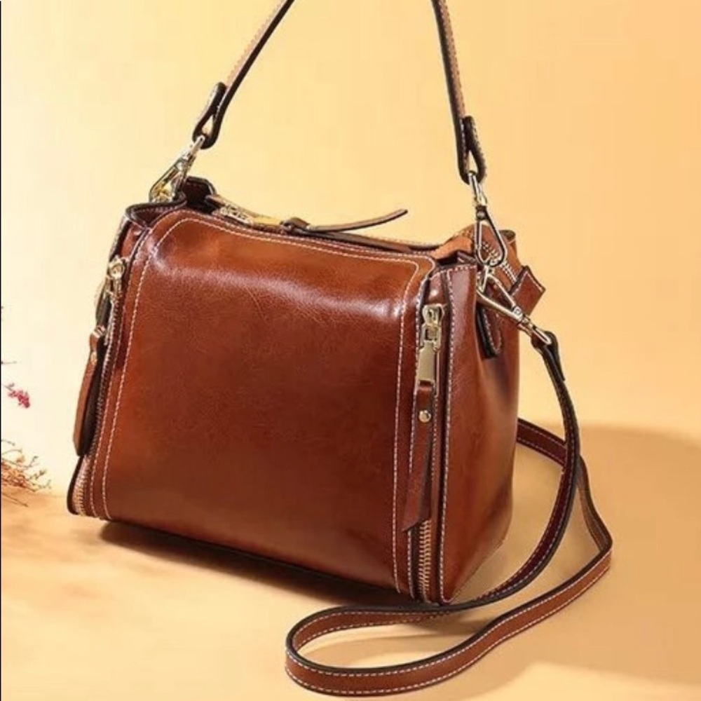 Genuine Leather Crossbody Purse